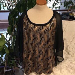 Chic Black and Gold Women's Blouse